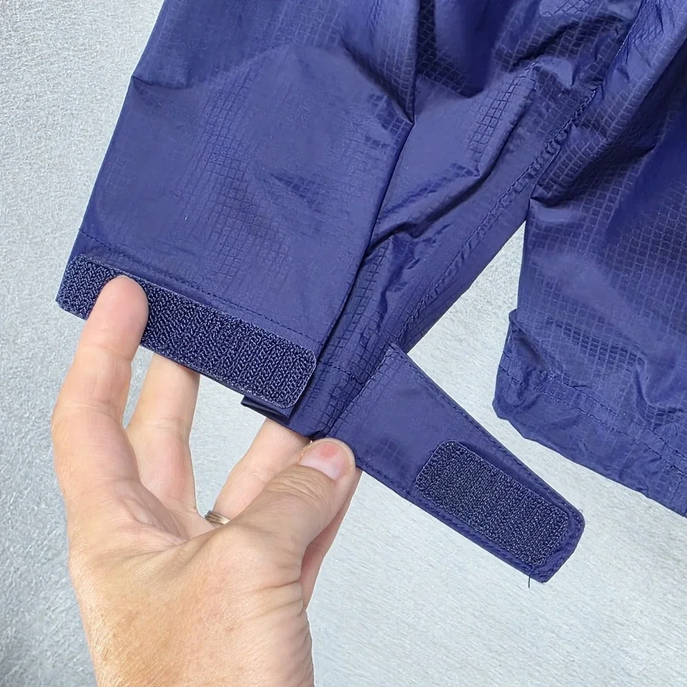 Vineyard Vines Rain Jacket Womens‎ Small Windbreaker Qtr Zip Hide Away Hood Blue
